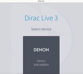 denon avr x4800h av receiver review, Denon 4800H Dirac Live Main Page